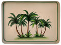HAND-PAINTED IRON TRAY-PALMS