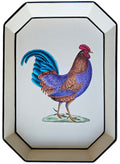 HAND-PAINTED IRON TRAY-ROOSTER