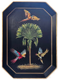 HAND-PAINTED IRON TRAY- BIRDS