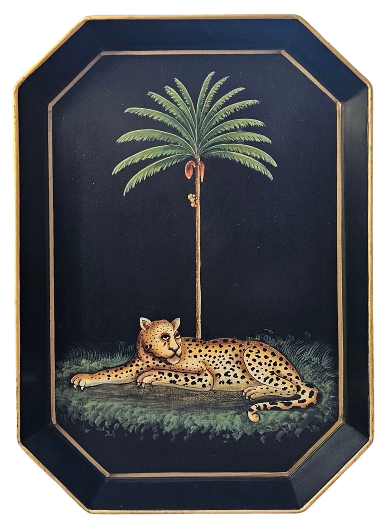 HAND-PAINTED IRON TRAY