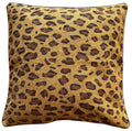 EMBROIDERED LINEN CUSHION- LEOPARD
