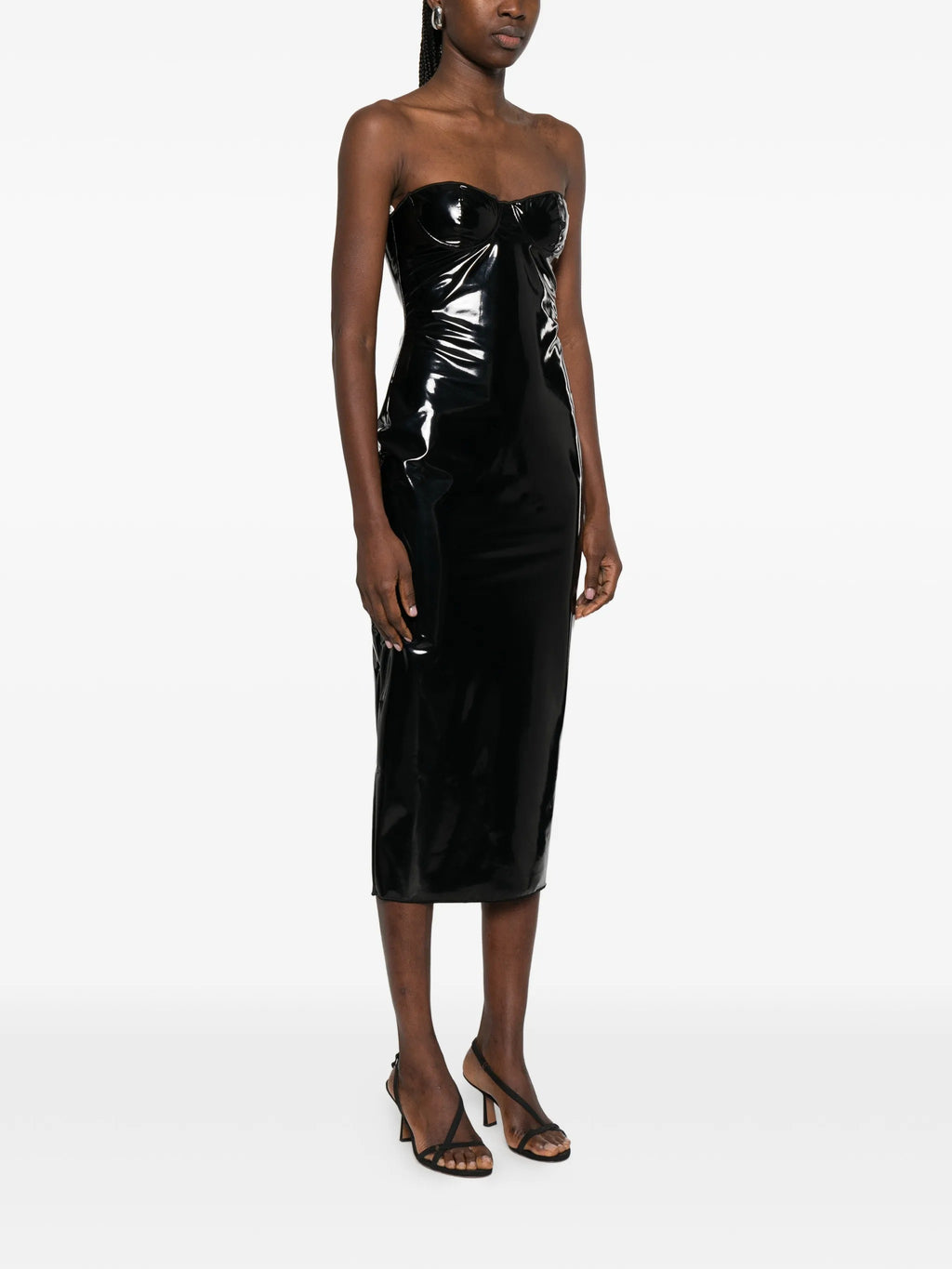 LATEX MIDI DRESS