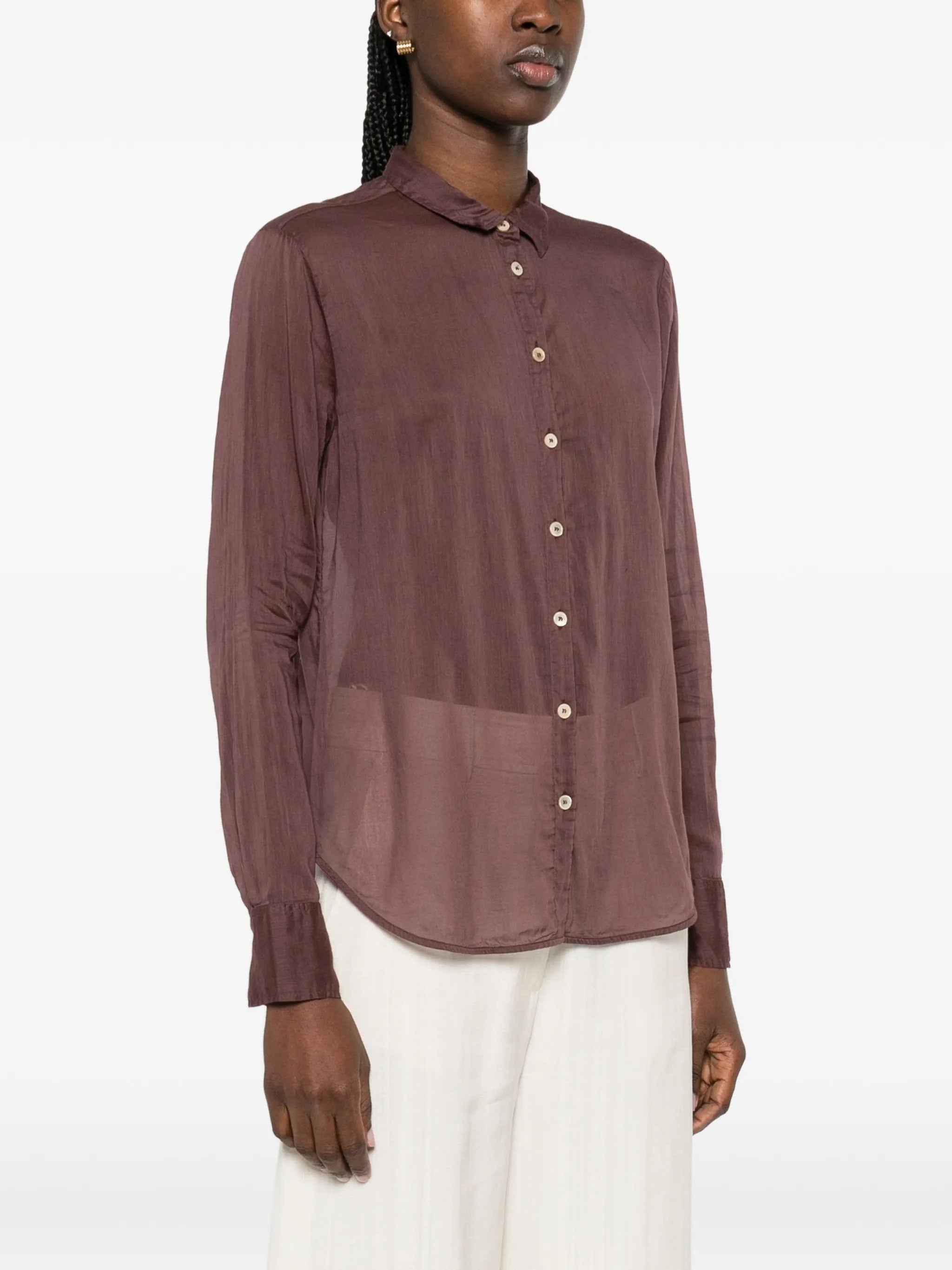 camicia regular voile co/se