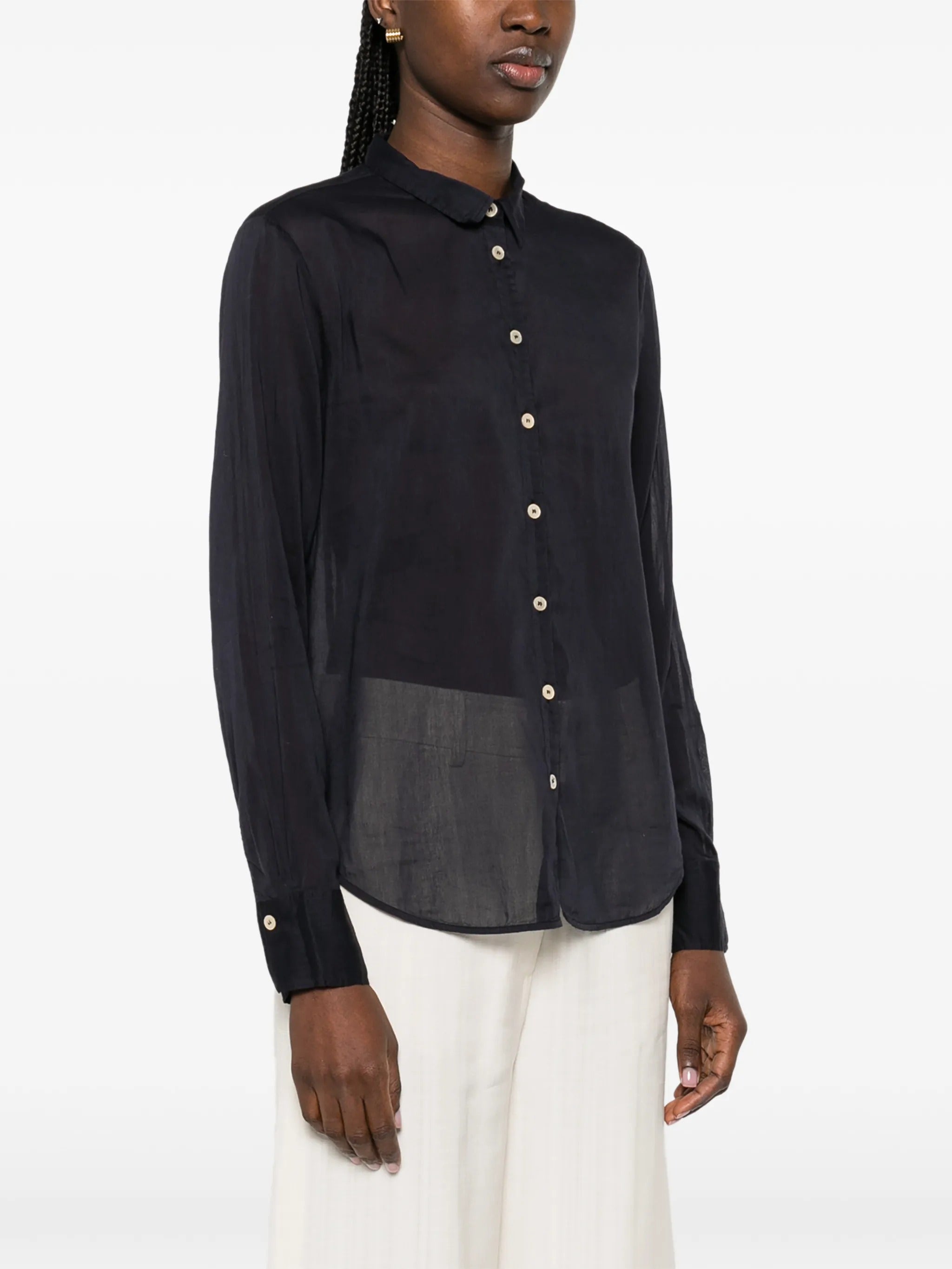 camicia regular voile co/se