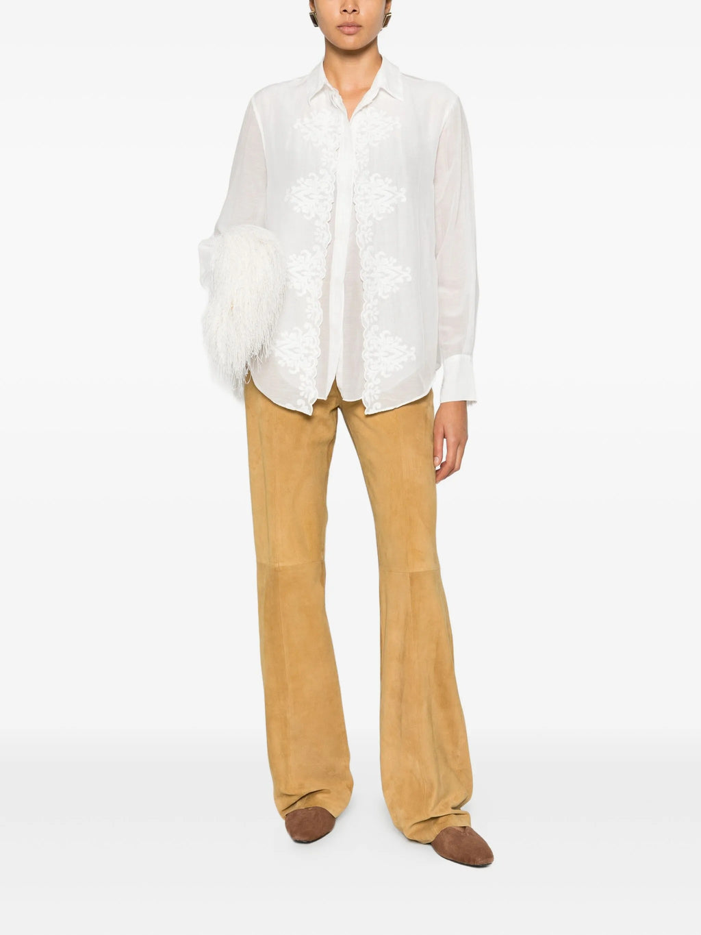 camicia maschile voile co/se ricamato