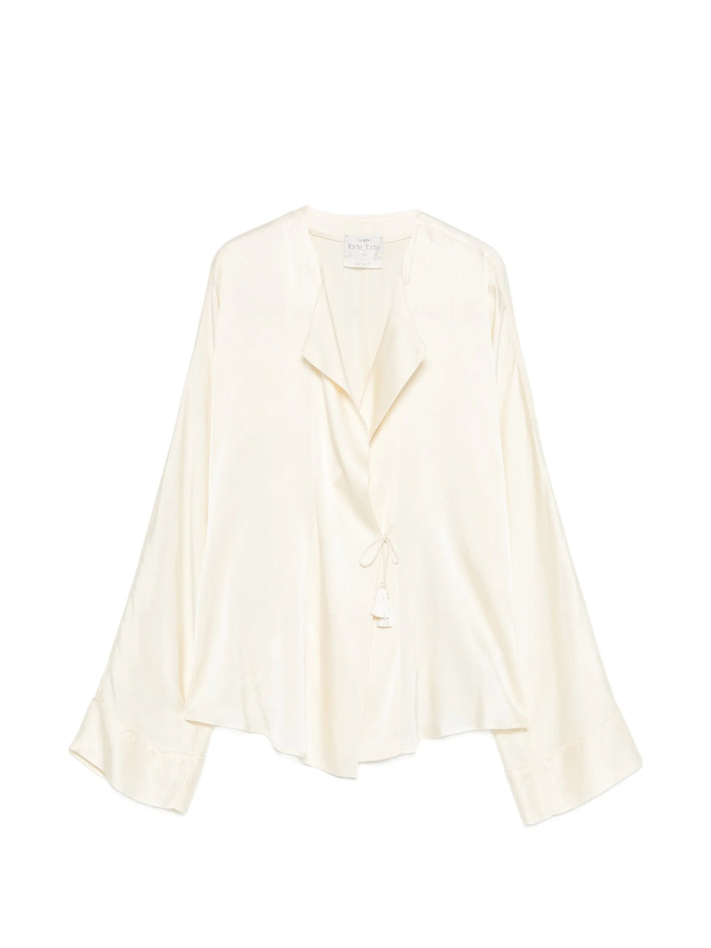 camicia incrociata raso seta stretch shiny