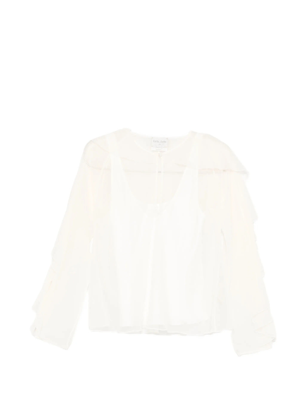 camicia volants contemporary chiffon