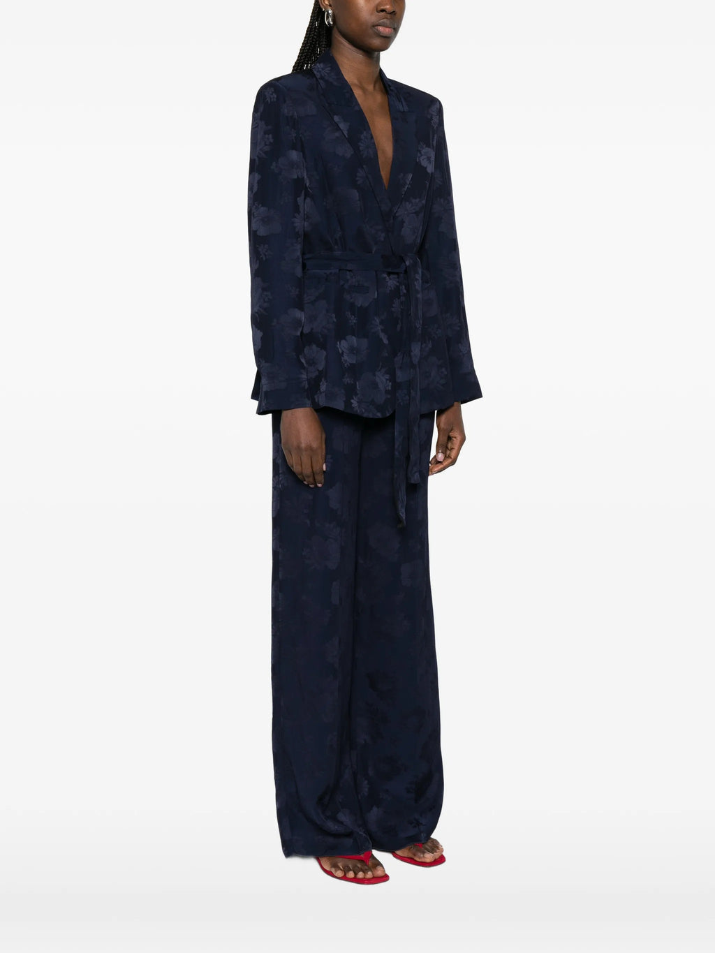 giacca destrutturata jaquard fluido bouquet