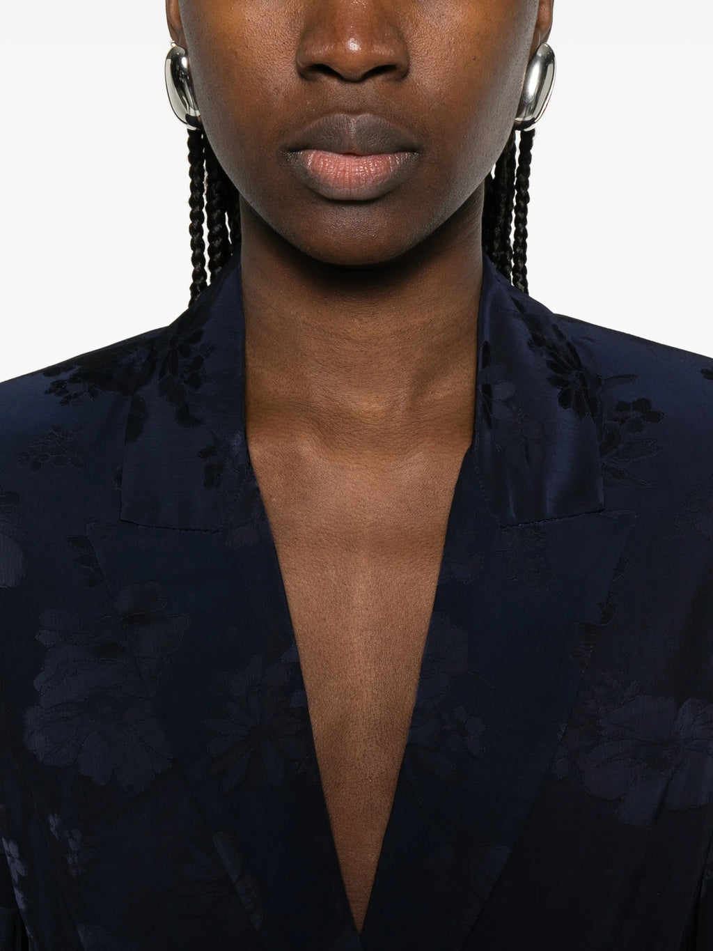 giacca destrutturata jaquard fluido bouquet