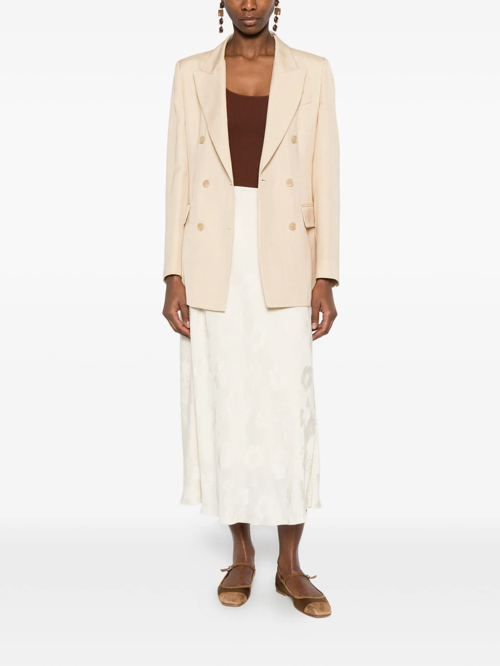 gonna longuette sbieca jaquard fluido bouquet