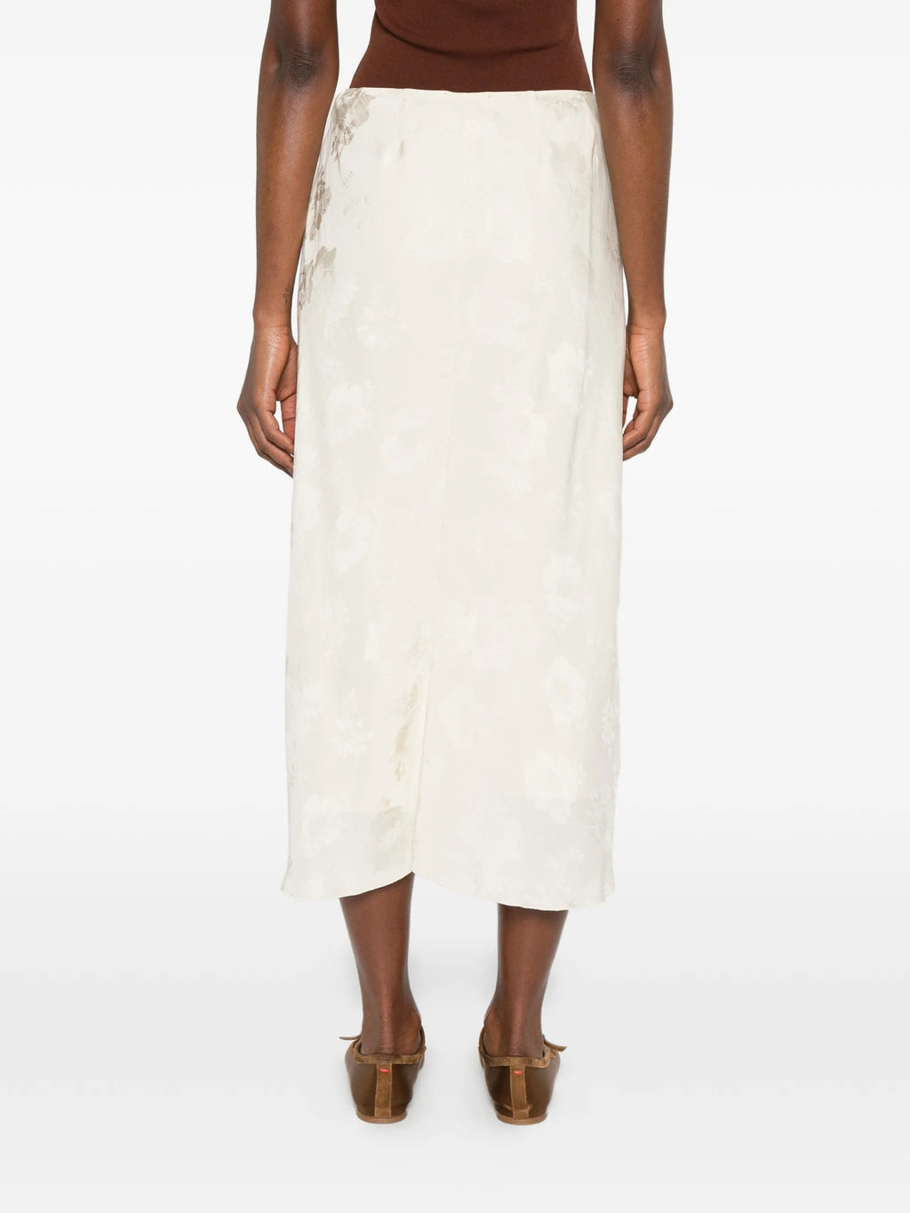 gonna longuette sbieca jaquard fluido bouquet