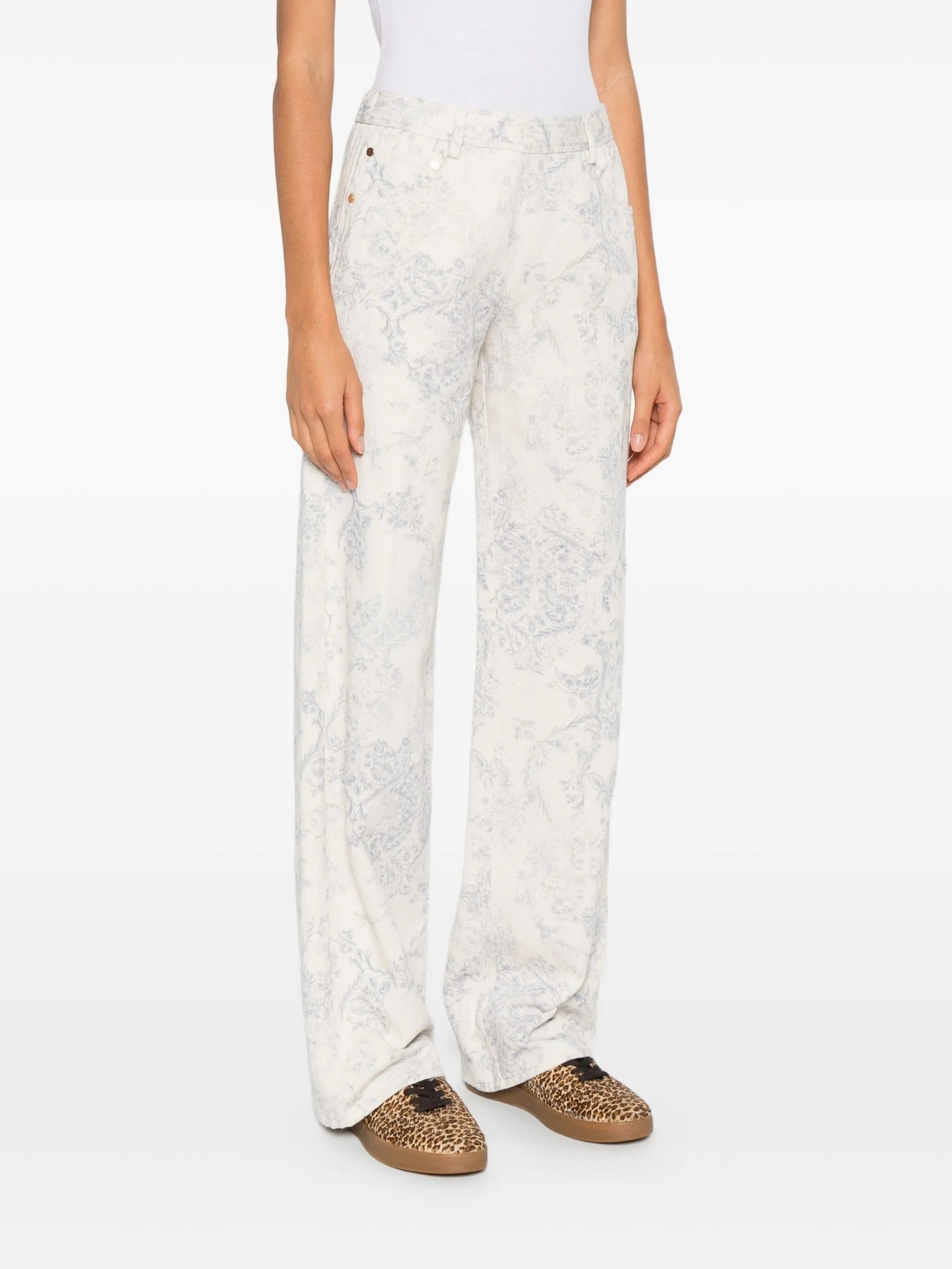 pants 5 tasche vita alta denim"nontiscordardime"