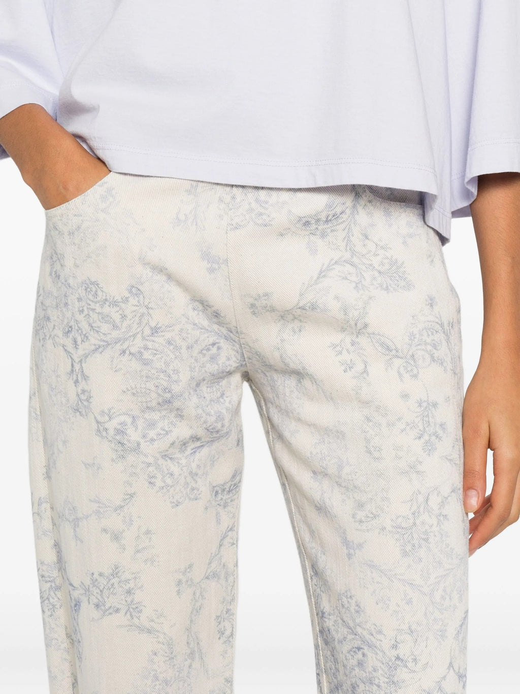 pants 5 tasche vita alta denim"nontiscordardime"