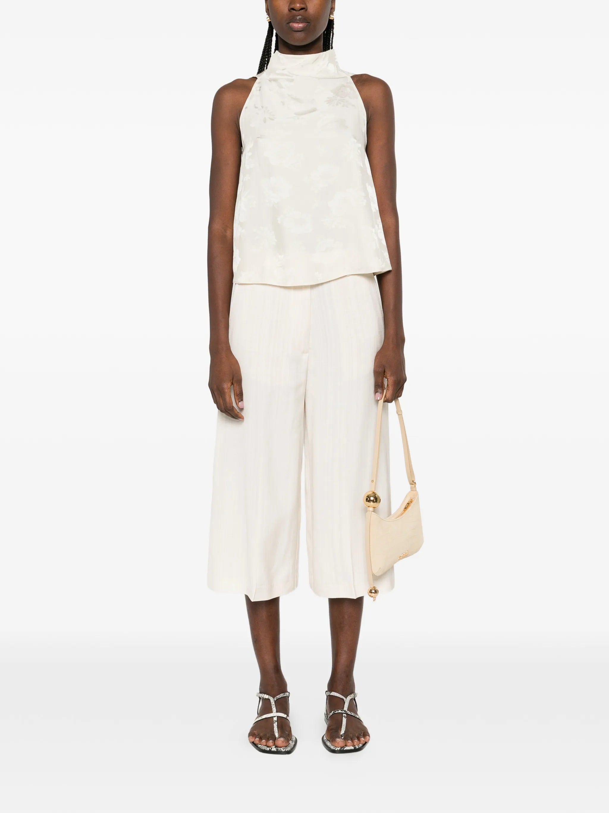 top sbieco jaquard fluido bouquet