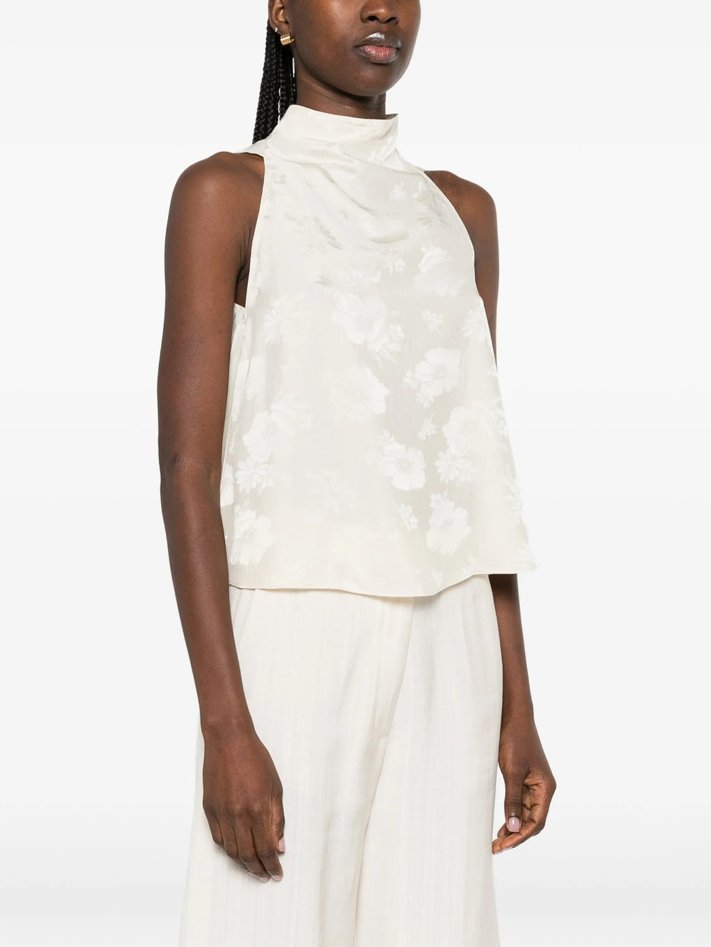 top sbieco jaquard fluido bouquet