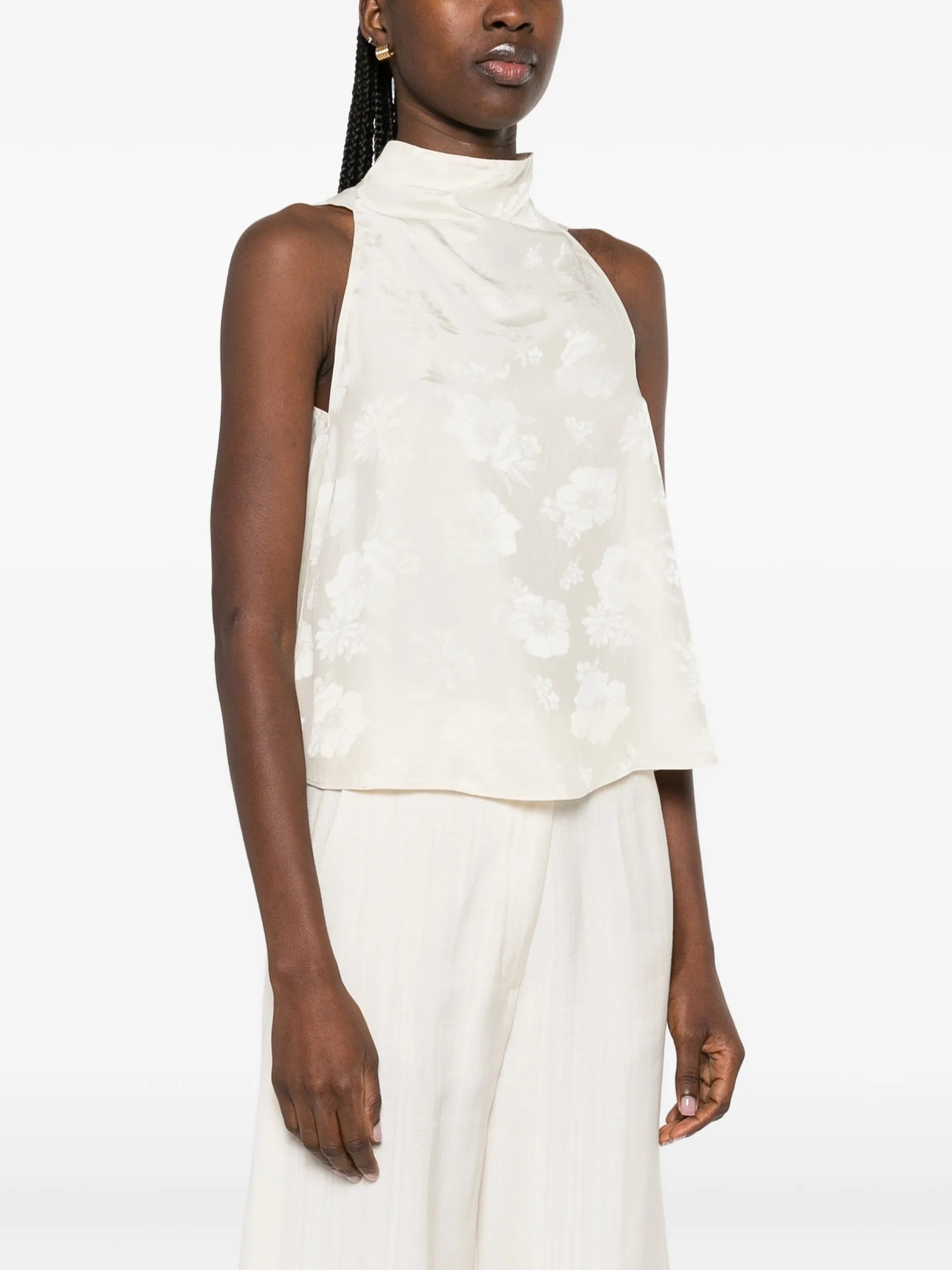 top sbieco jaquard fluido bouquet