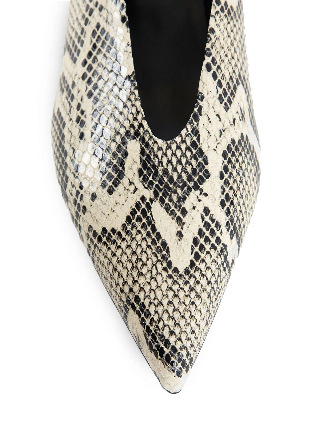 CLARA SNAKE PRINT CALF LEATHER CREAMY