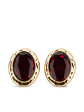 HAMMERED GOLD RED EARRINGS