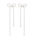 CRYSTAL DROPLET BOW EARRINGS