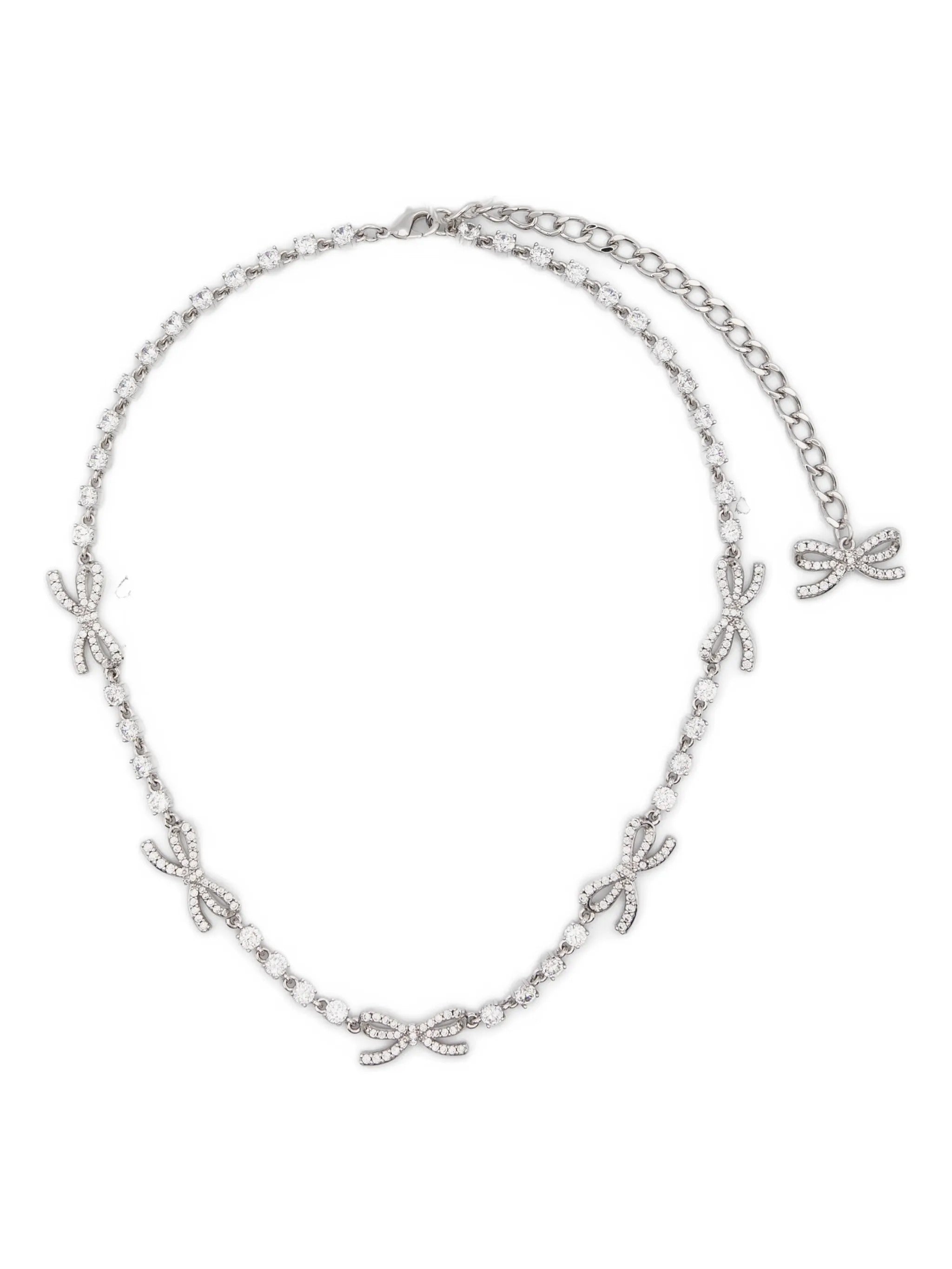 CRYSTAL BOW NECKLACE