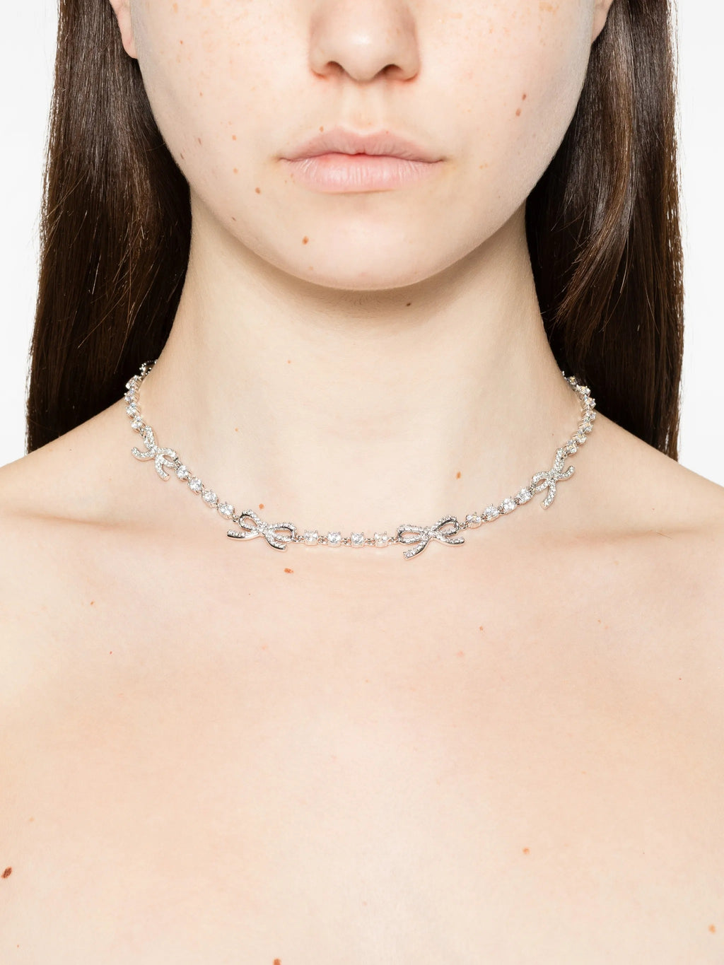 CRYSTAL BOW NECKLACE