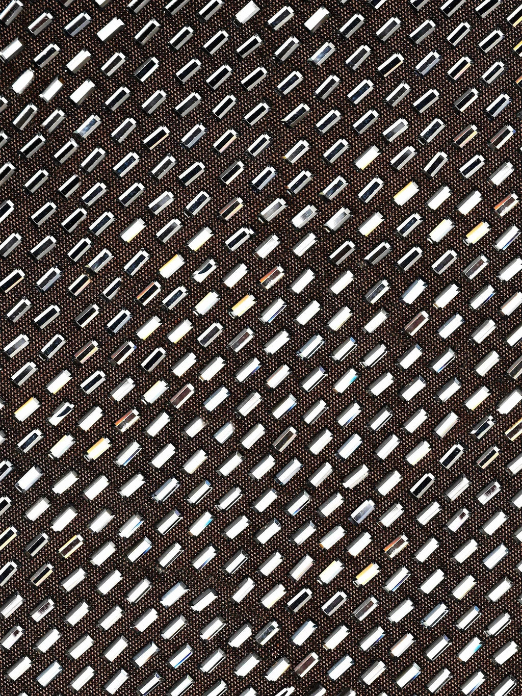 GUNMETAL RHINESTONE MESH MINI DRESS