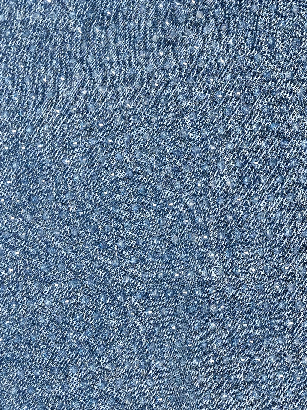 RHINESTONE DENIM CROP TOP