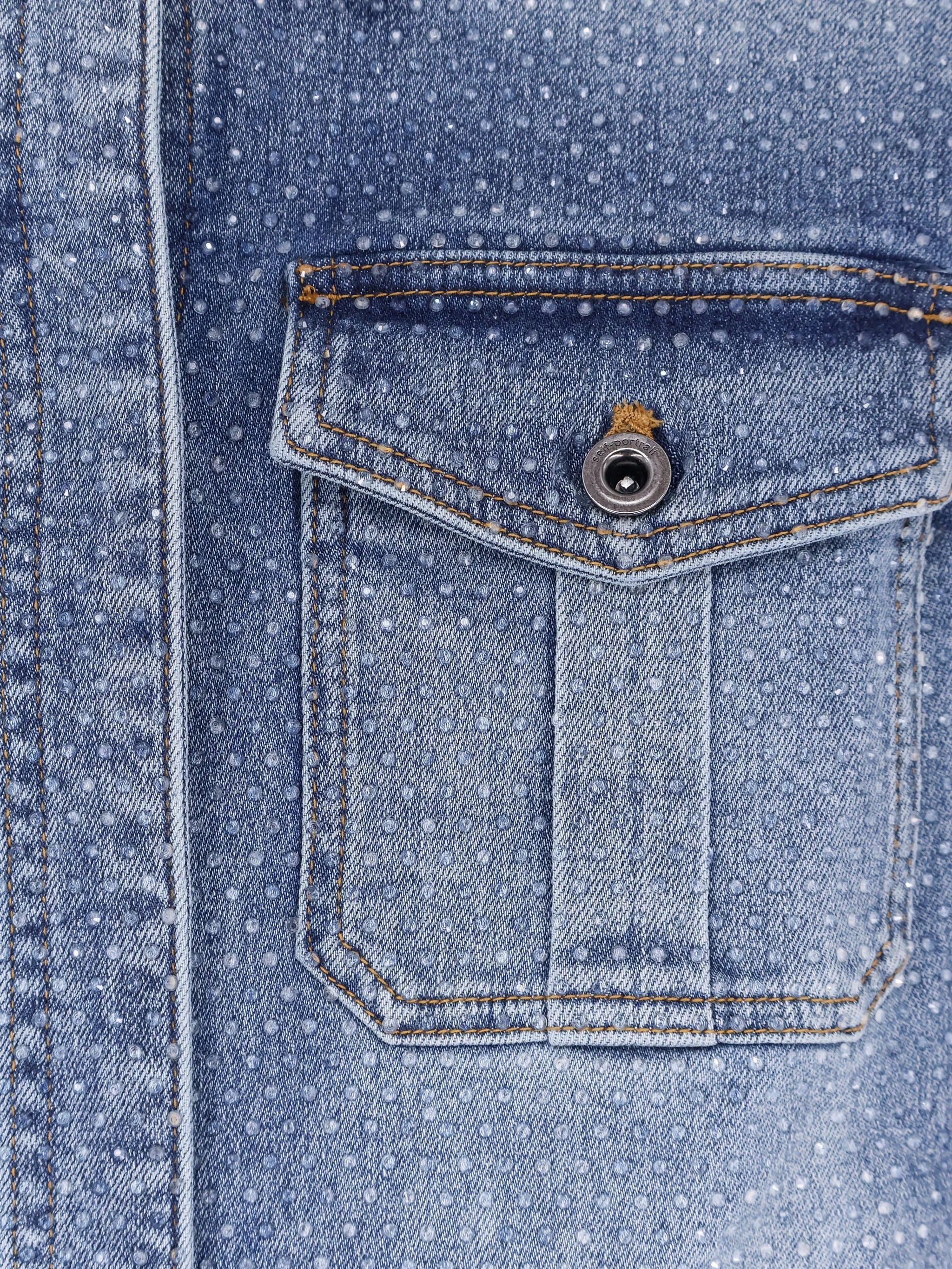 RHINESTONE DENIM PLAYSUIT