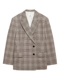 ARETHA BLAZER  BROWN PLAID