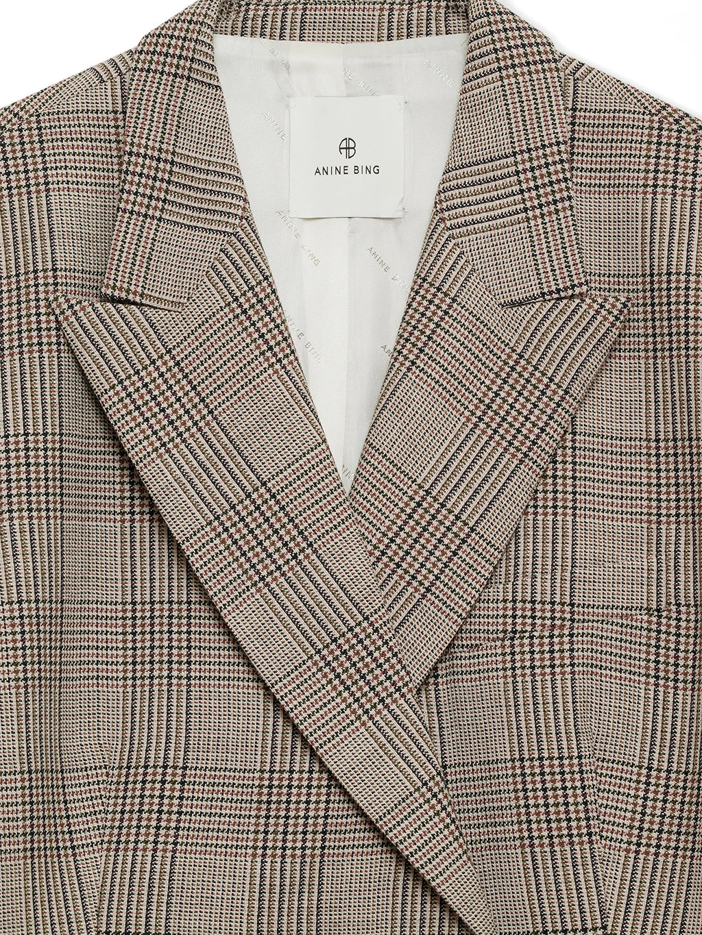 ARETHA BLAZER  BROWN PLAID