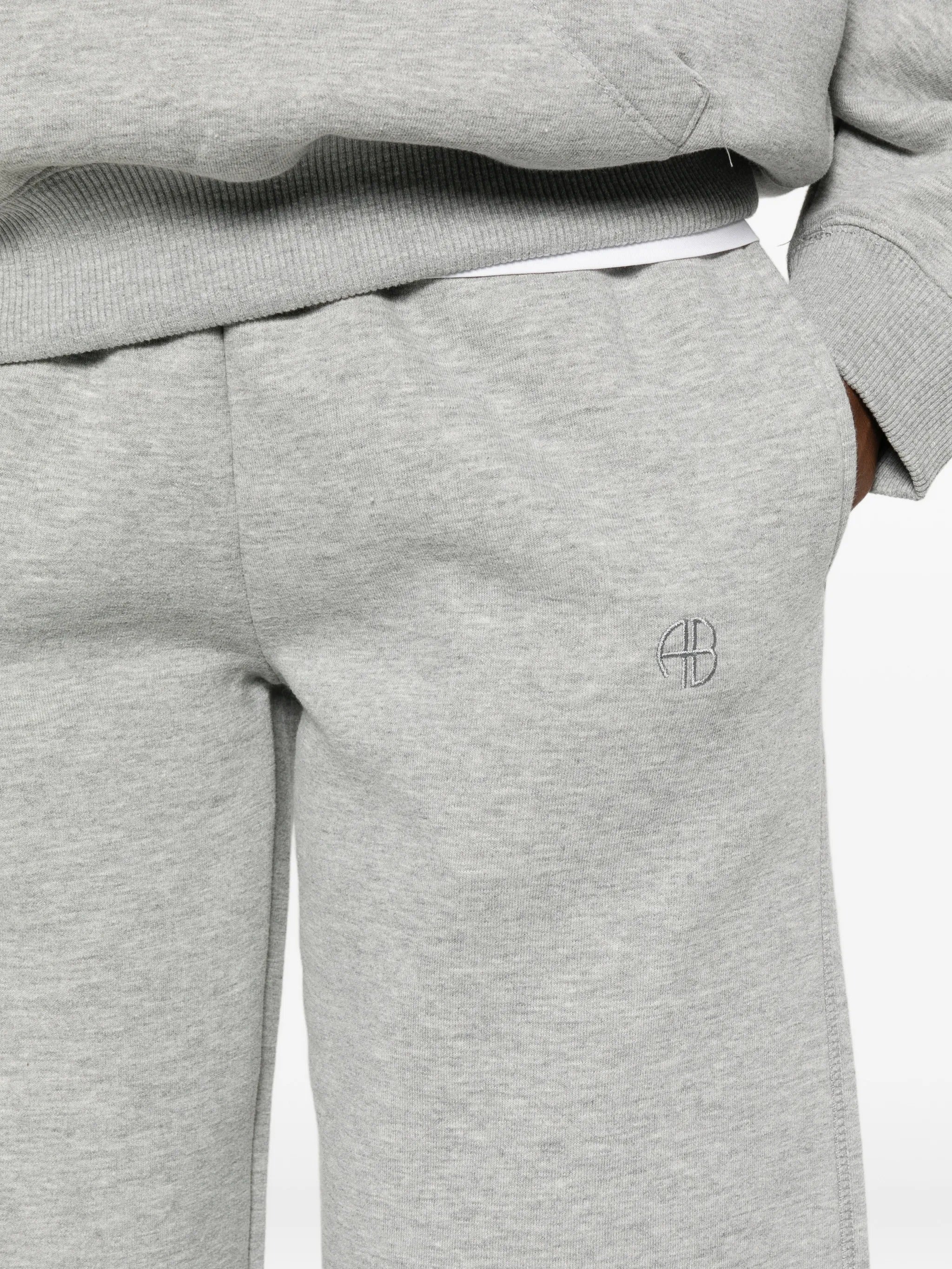 KACEY SWEATPANT MONOGRAM  MEDIUM HEATHER GREY