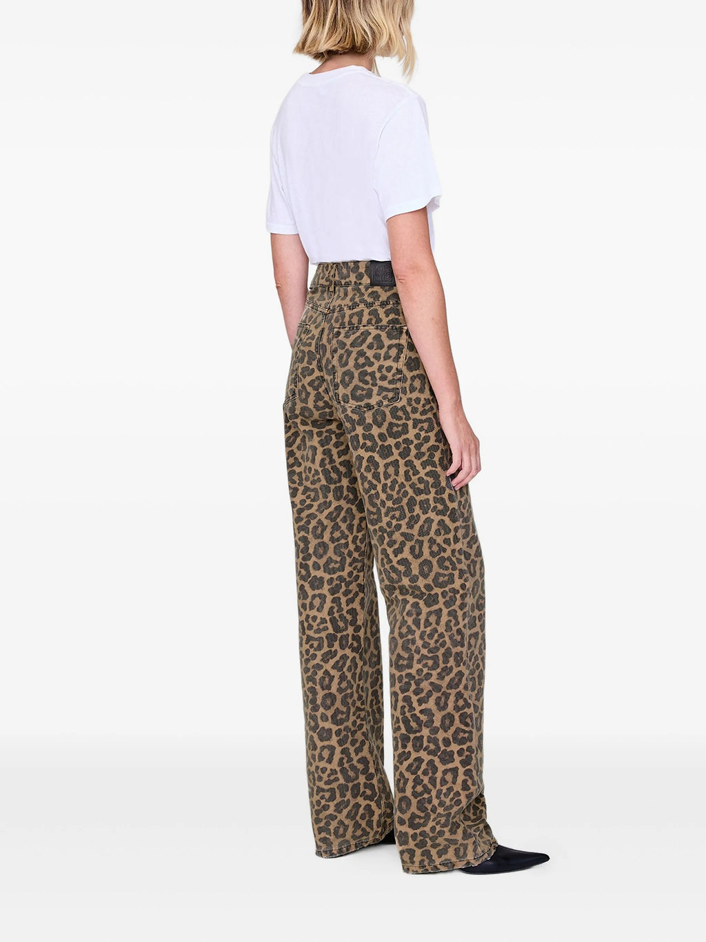 HUGH JEAN  BLACK AND BROWN LEOPARD