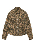 PAXTON SHIRT  BLACK AND BROWN LEOPARD