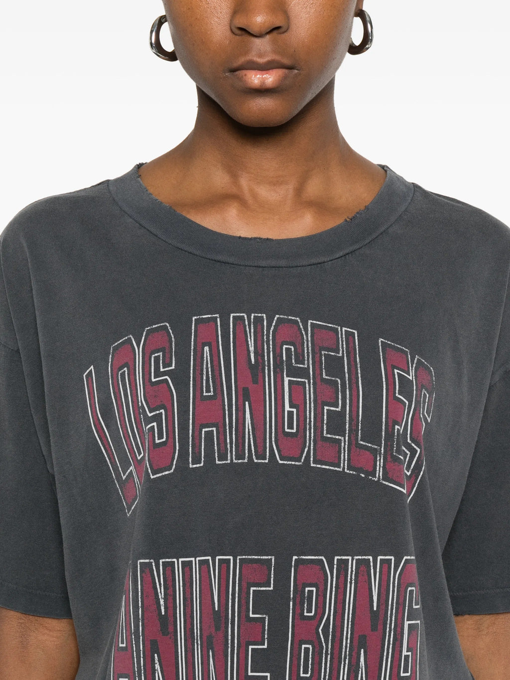 JOHNNY CROPPED TEE  WASHED BLACK