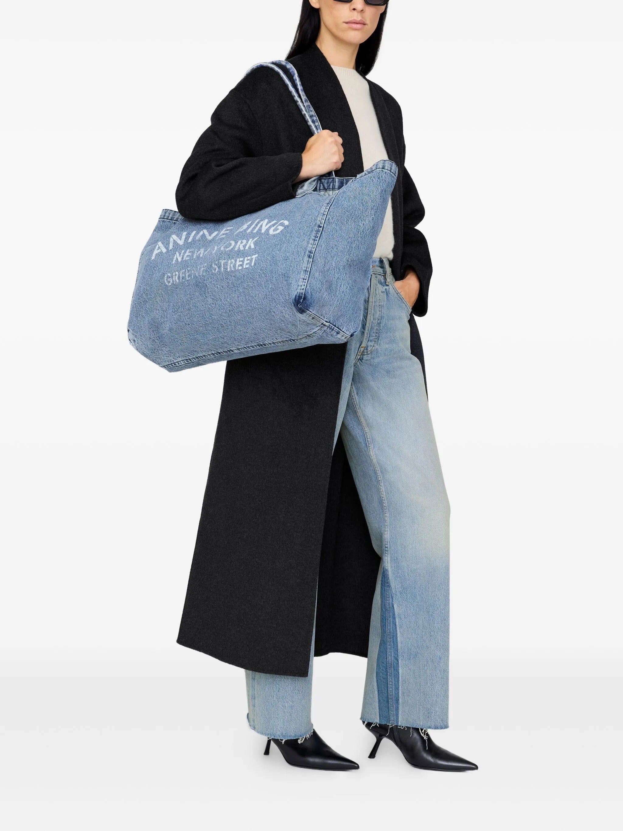 LEO DENIM TOTE  SHADOW BLUE