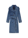 RICKIE MAXI TRENCH - Cabana Blue