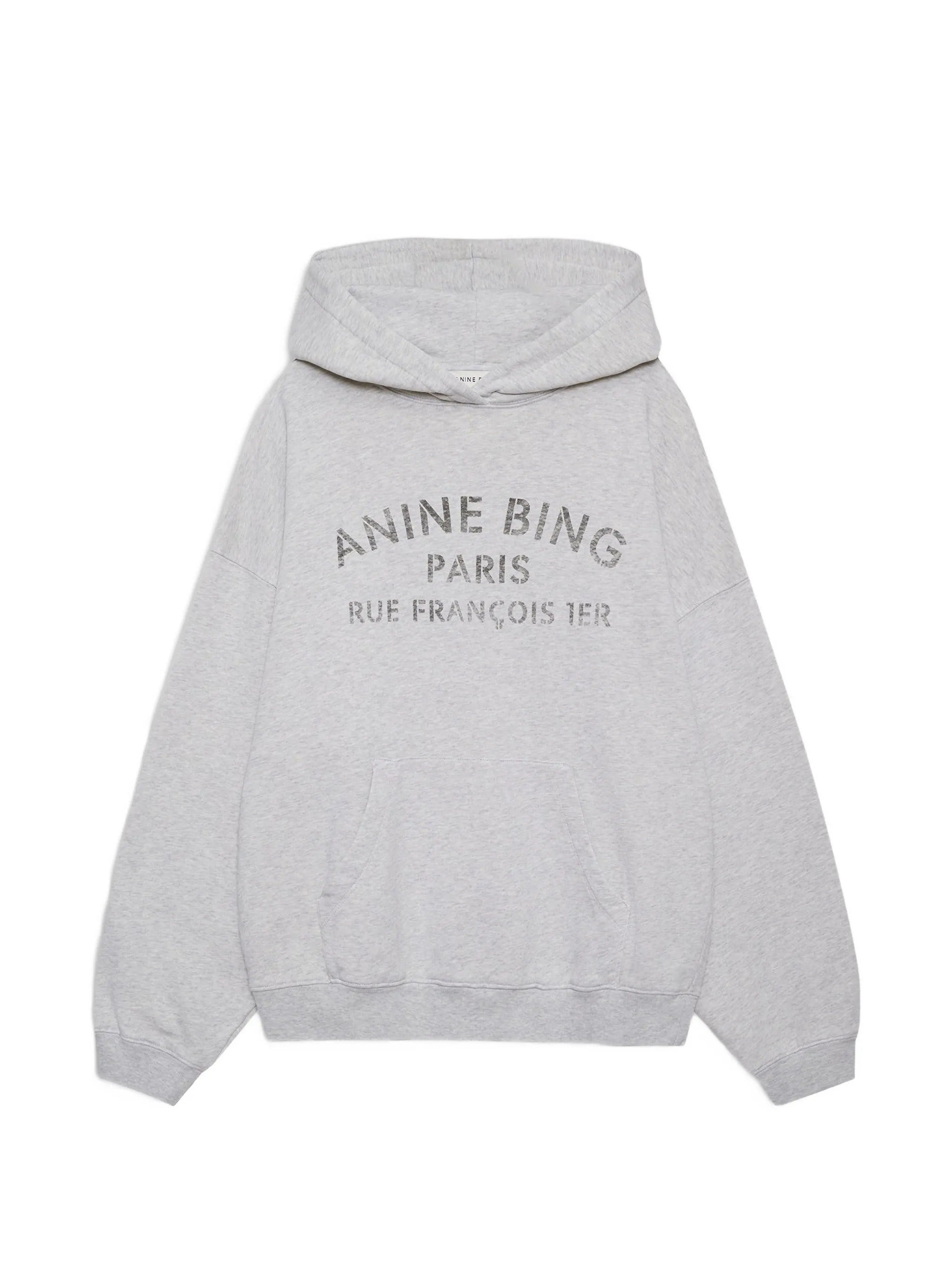 HARVEY SWEATSHIRT PARIS STENCIL - HEATHER GREY