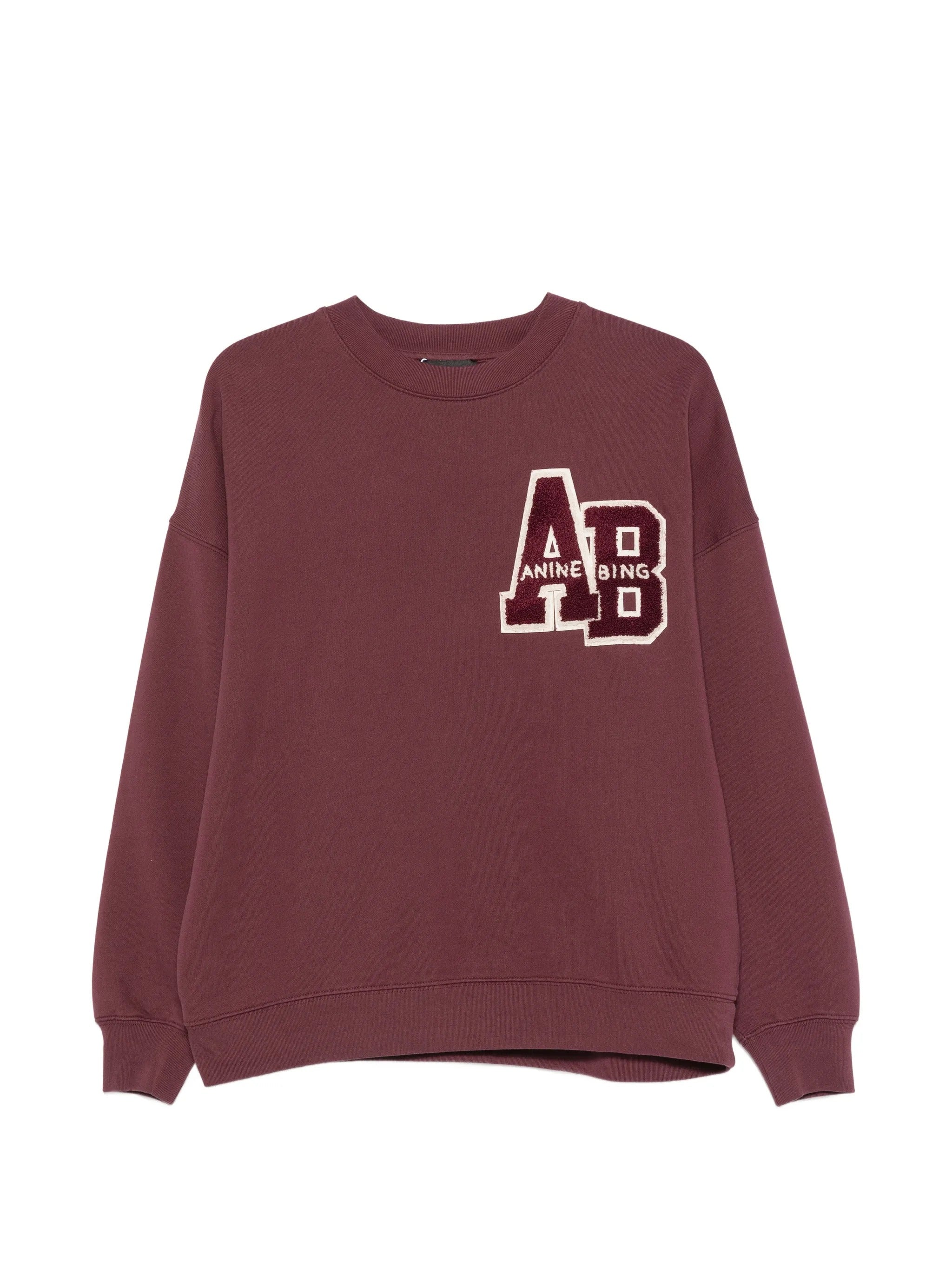 MILES SWEATSHIRT LETTERMAN - FIG