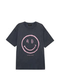 CADE TEE SMILEY - WASHED GREY