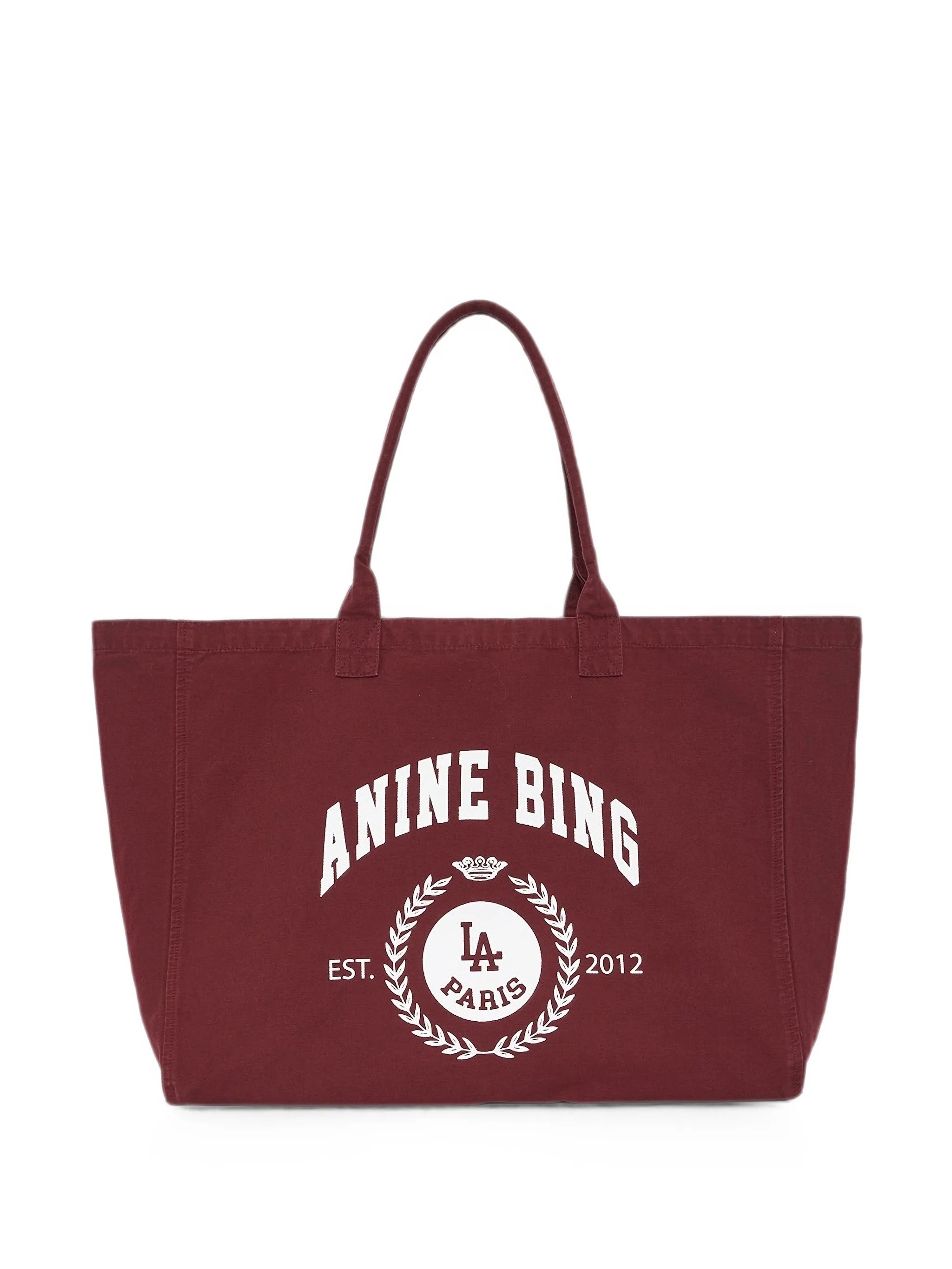 LEO CANVAS TOTE COLLEGIATE - FIG