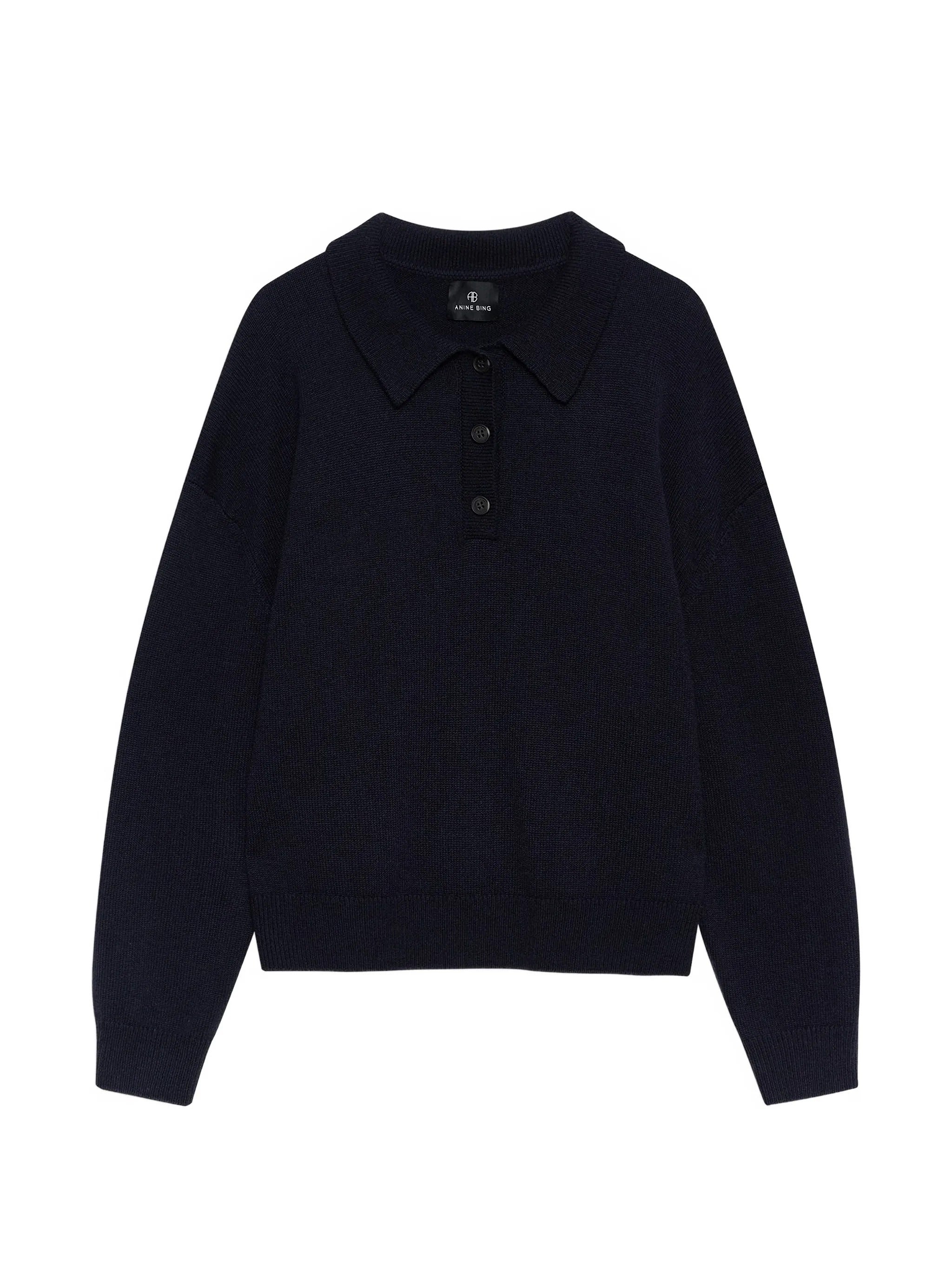 LEE POLO SWEATER - NAVY