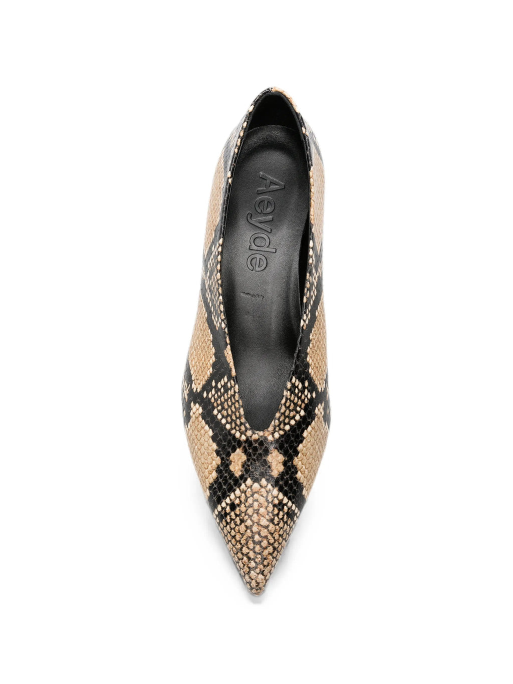 Clara Snake Print Calf Leather Hazelnut