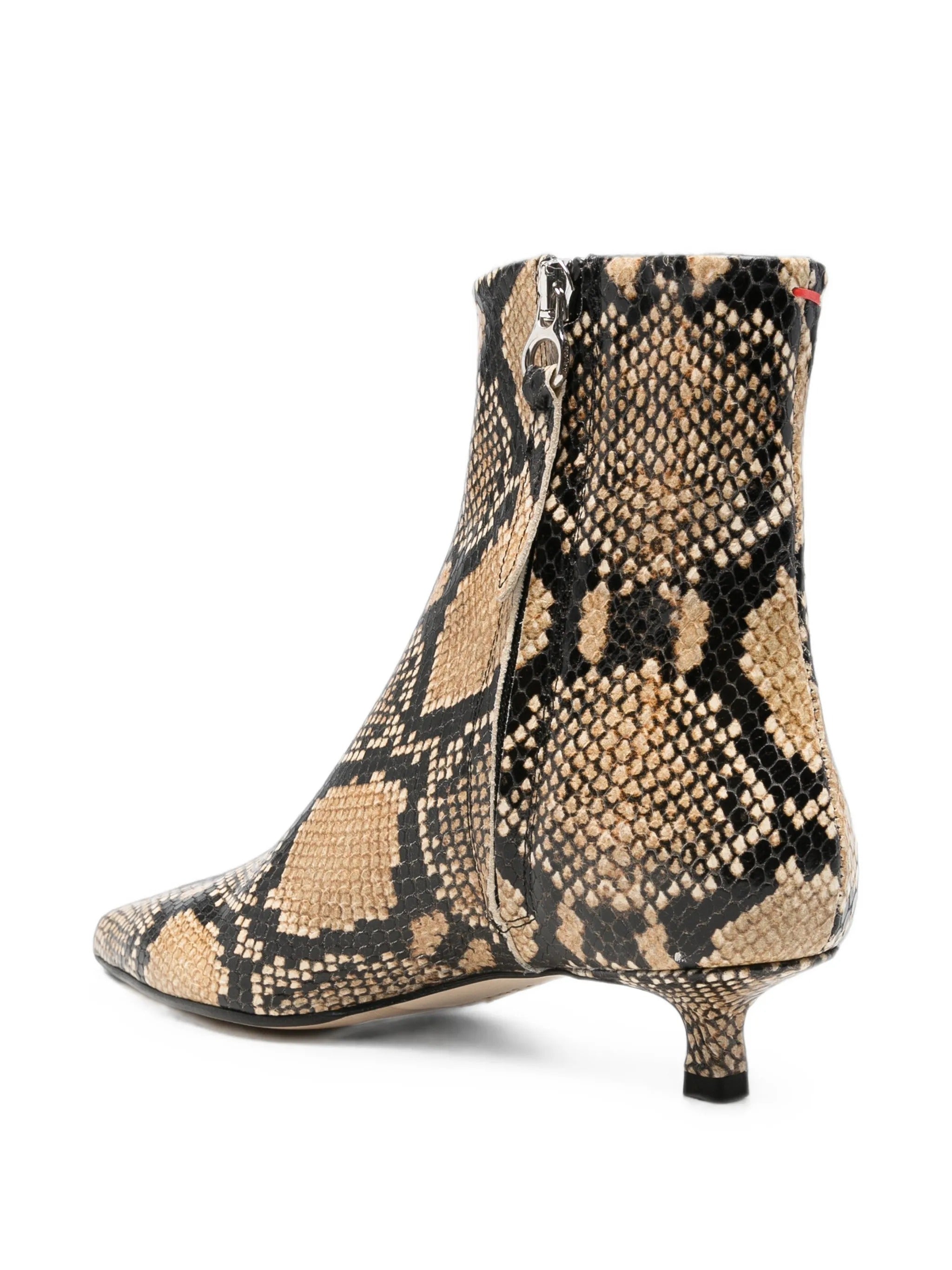Sofie Snake Print Calf Leather Hazelnut