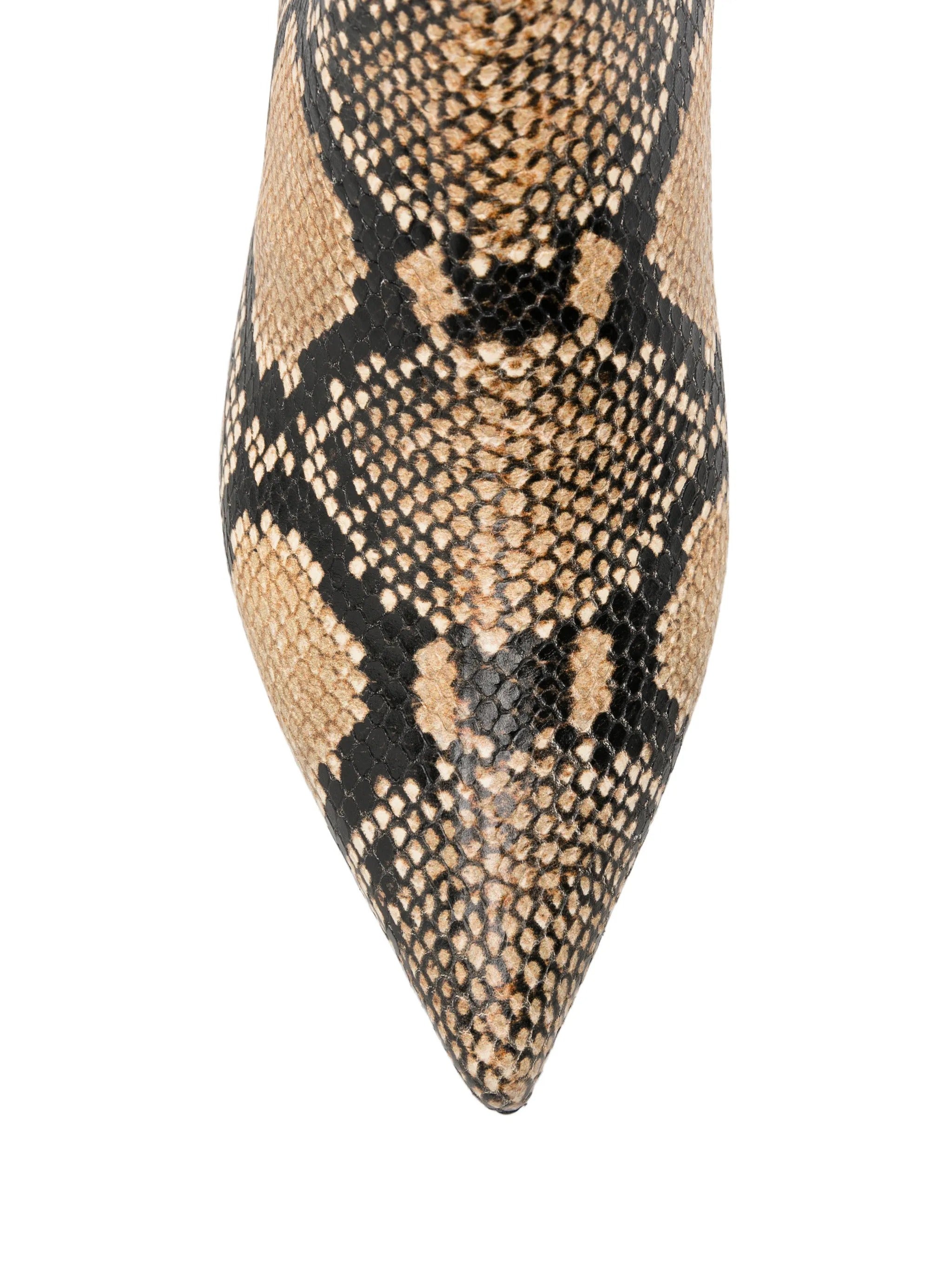 Sofie Snake Print Calf Leather Hazelnut
