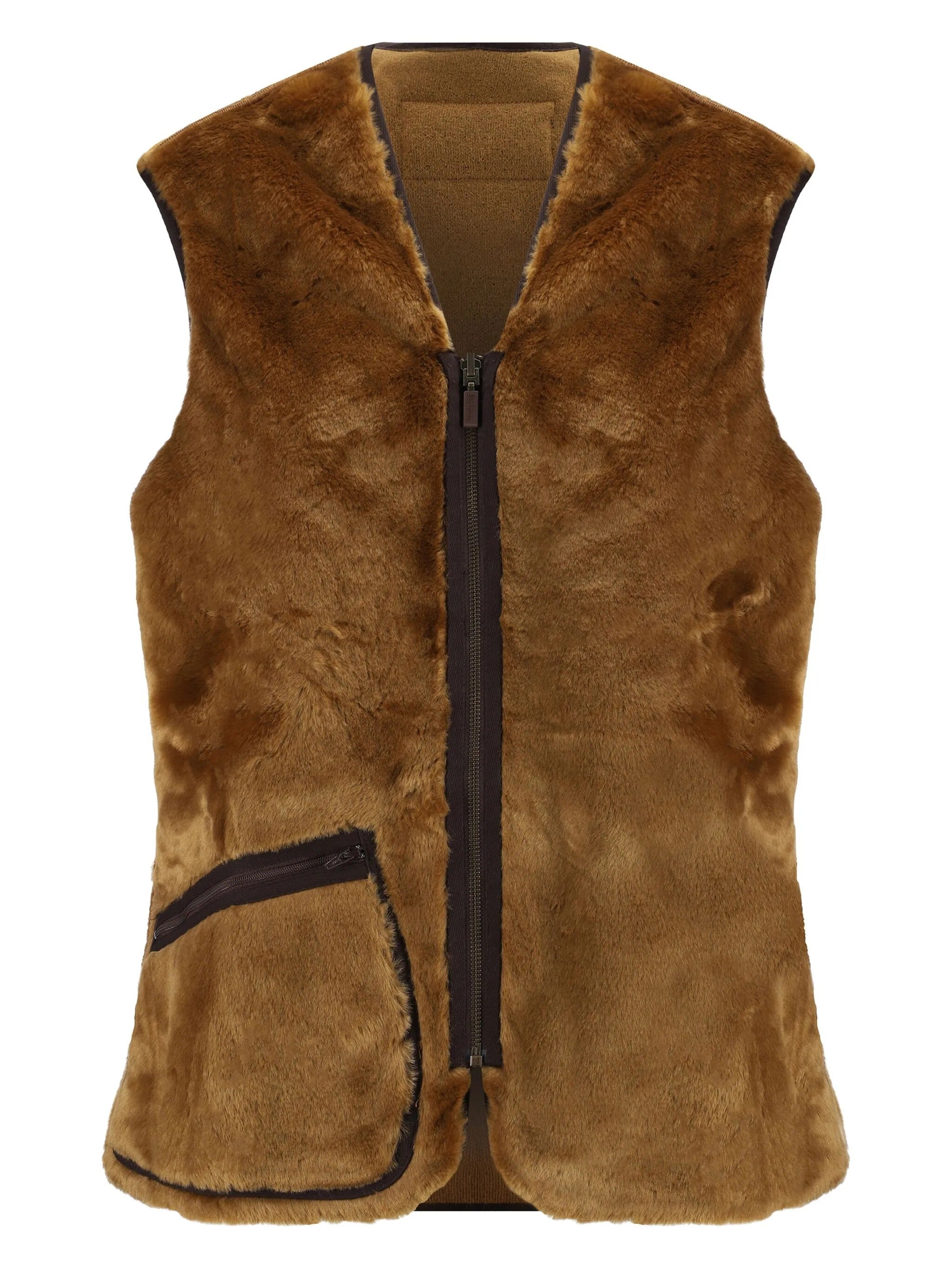 WARM PILE WAISTCOAT ZIP