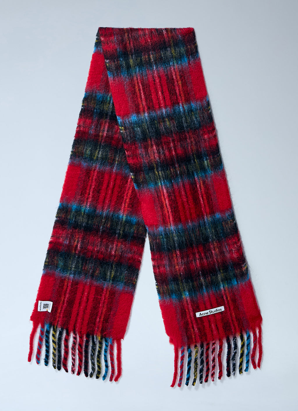 Mohair Checked Scarf