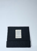 Ribbed Square Beanie Hat