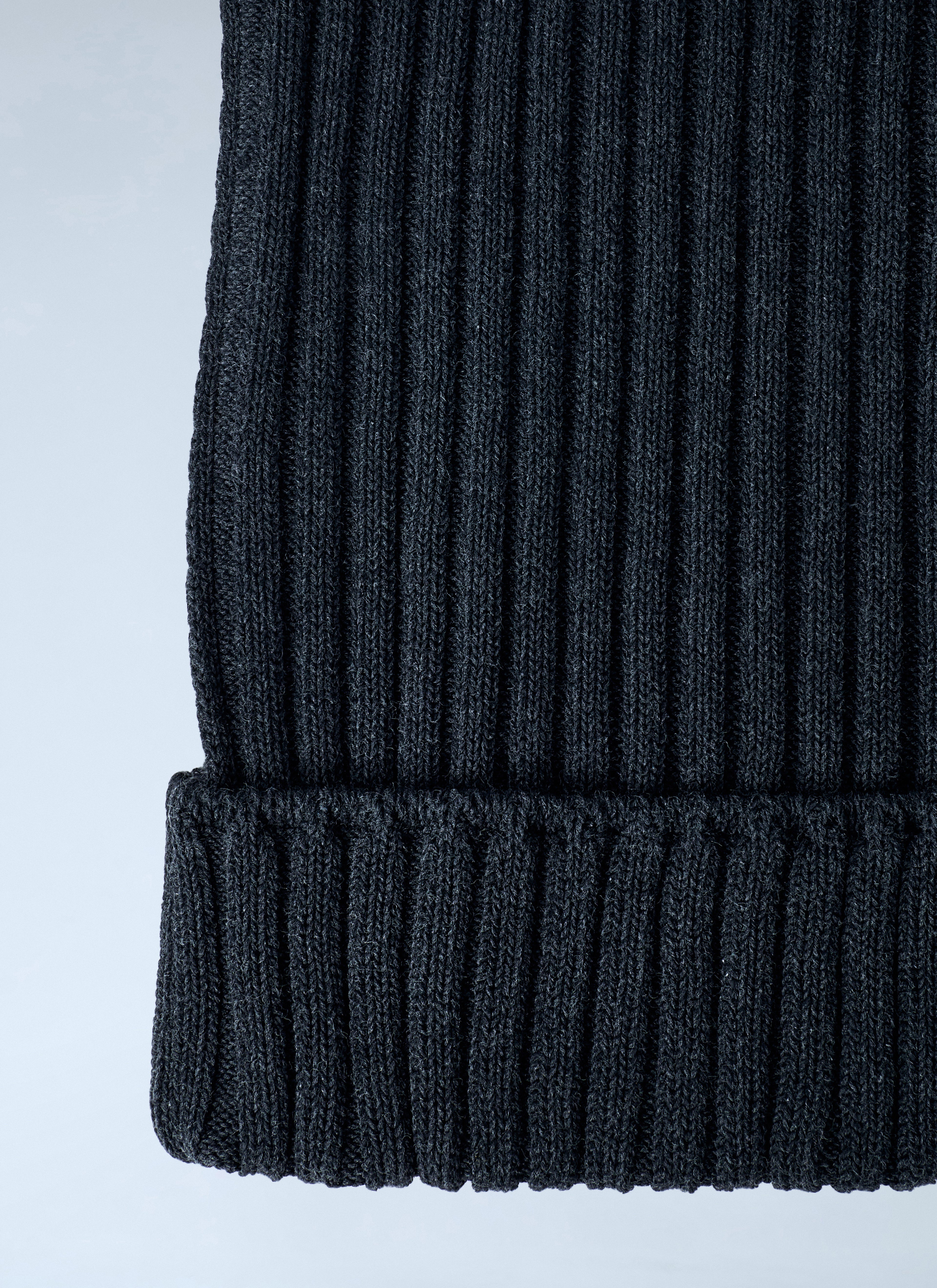Ribbed Square Beanie Hat