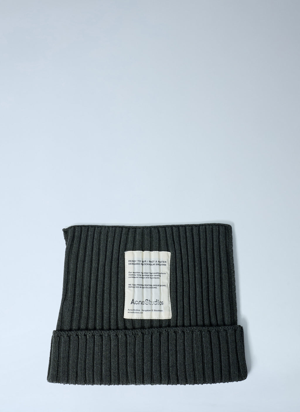 Ribbed Square Beanie Hat