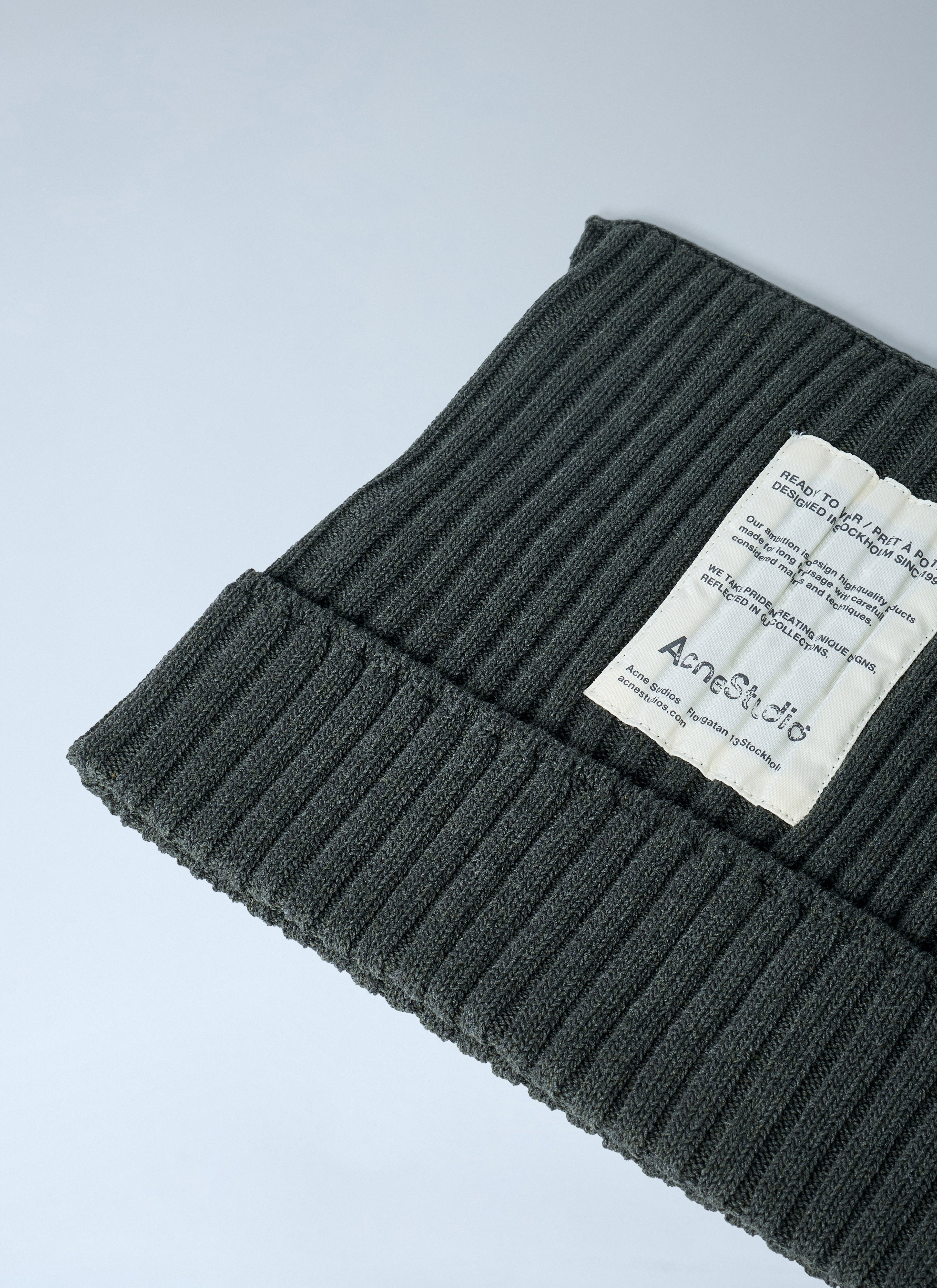 Ribbed Square Beanie Hat